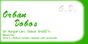 orban dobos business card